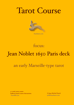 online tarot course focussing on the Noblet Marseille Tarot